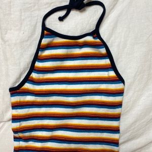 Rainbow halter tank top